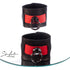 SiaLinda: Armbänder Fußfesseln Serie Soft BDSM Leder schwarz - rot | Bondage Armfesseln - SiaLinda.com